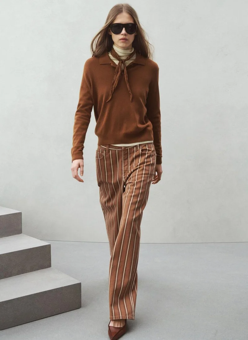 Mango  Straight striped jeans for Women | Best Price UAE